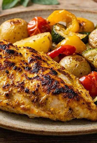 Куриная грудка в маринаде из йогурта