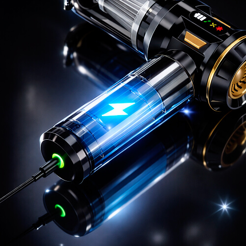 Визуализация быстрой зарядки беспроводного автопылесоса STL-CVC-M02.