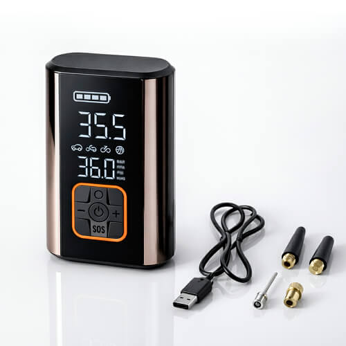 Автомобильный компресор STL AC-M01 с насадкамии шнуром зарядки